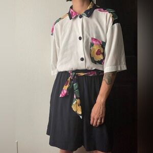 David Wayne vintage floral 2-piece set